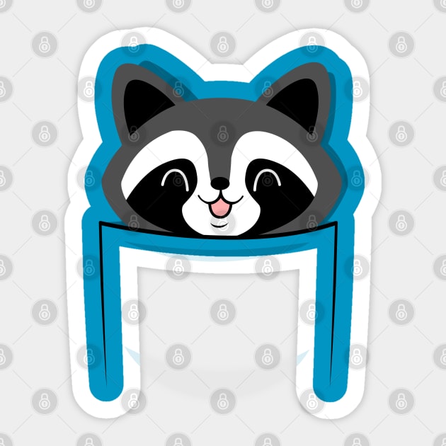 Pocket raccoon Sticker by albertocubatas